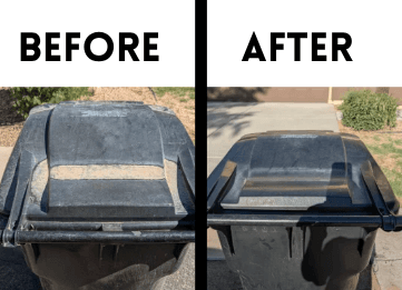 Bin wash before and after